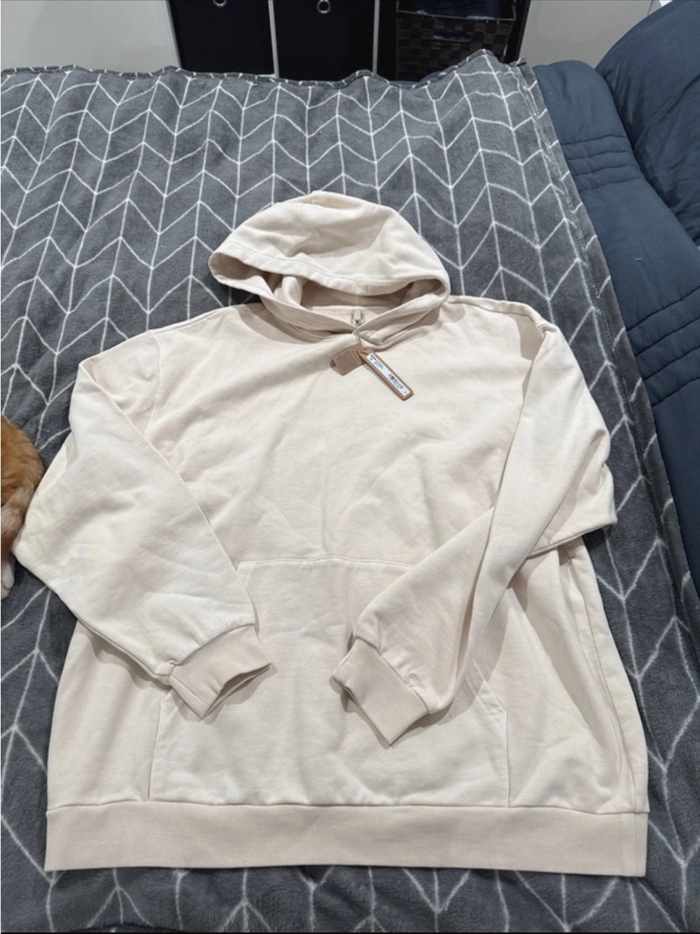 SKIMS Cream Boyfriend Hoodie in Buff
